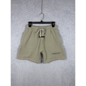 Fear of God FOG Essentials Sweat Shorts Beige Khaki Green Men's Size XS